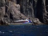Cruise boat close to the cliffs
